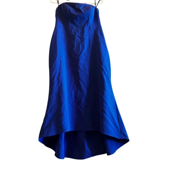 🌟2xHOST PICK Vince Camuto Strapless High Low Mermaid Midi Dress | Blue | Size 8 - Picture 4 of 8